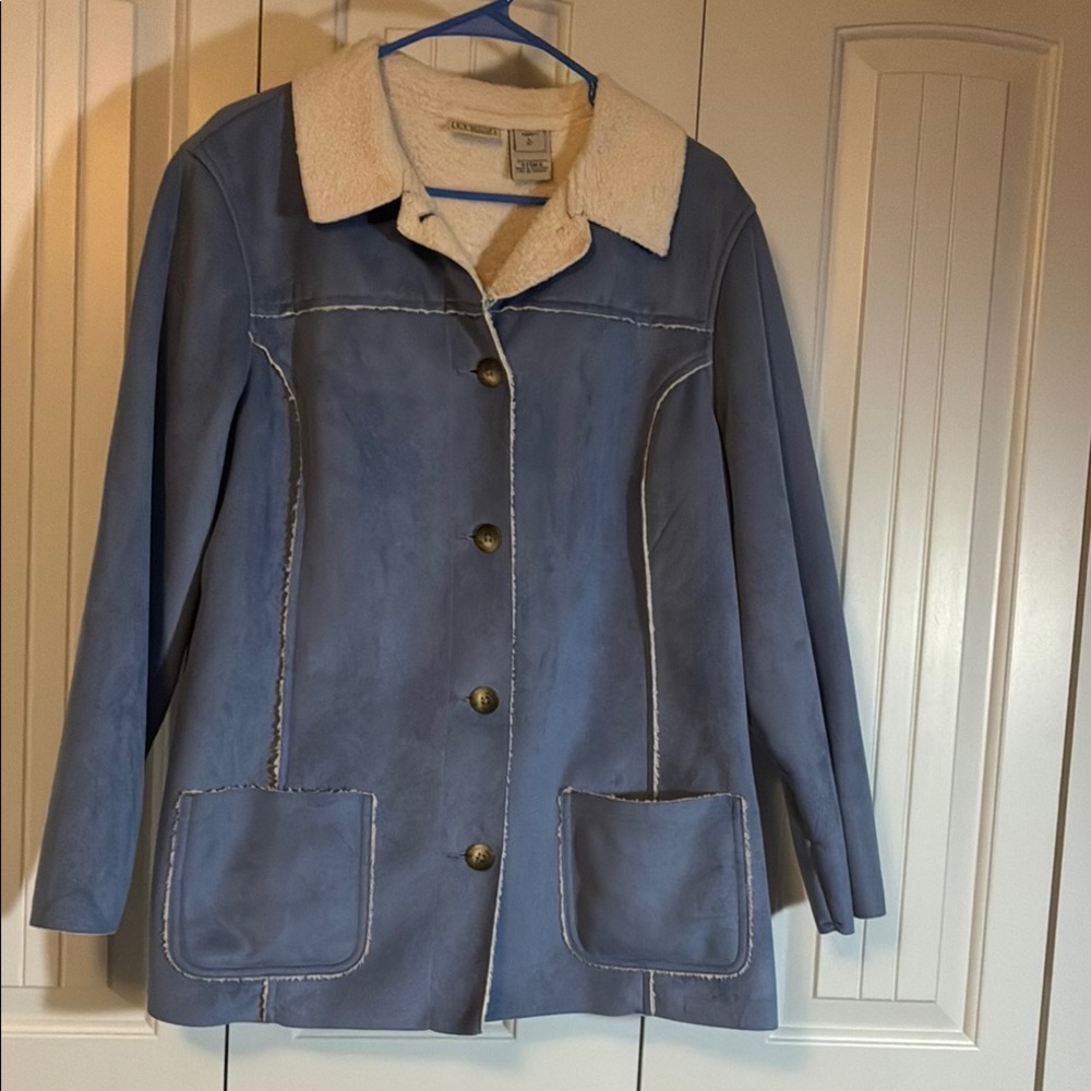 L.L. Bean Blue and Cream Trench Coat